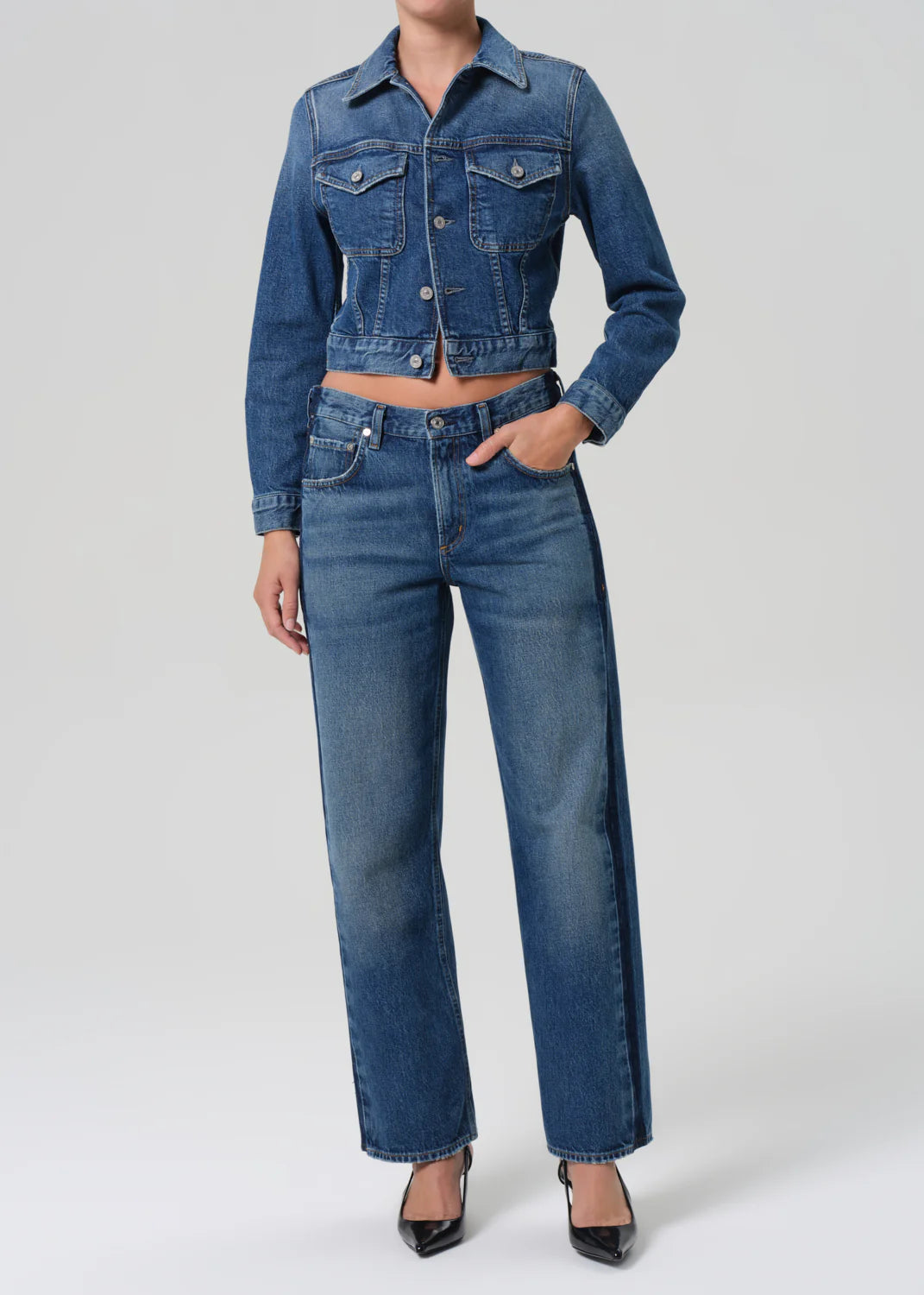 Lindz Easy Straight Tuxedo Stripe In Liro