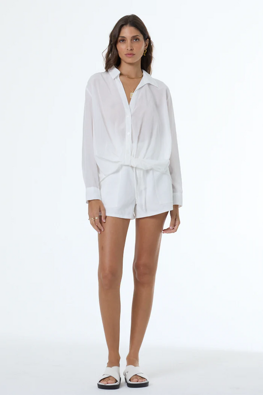 Petra Paper Bag Short | Bone