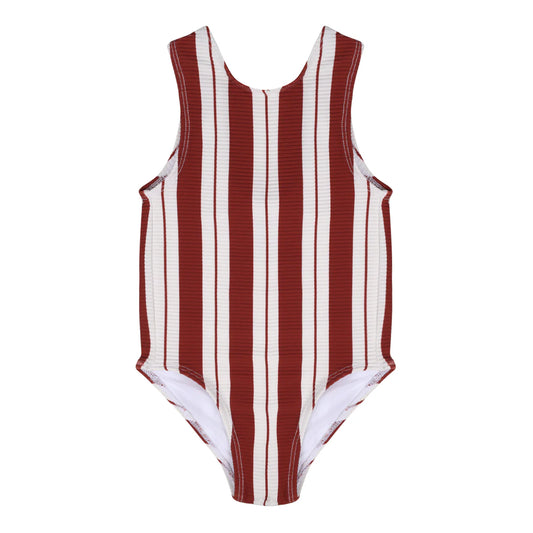 Little Girls Onesie | Hibiscus Stripe Onesie