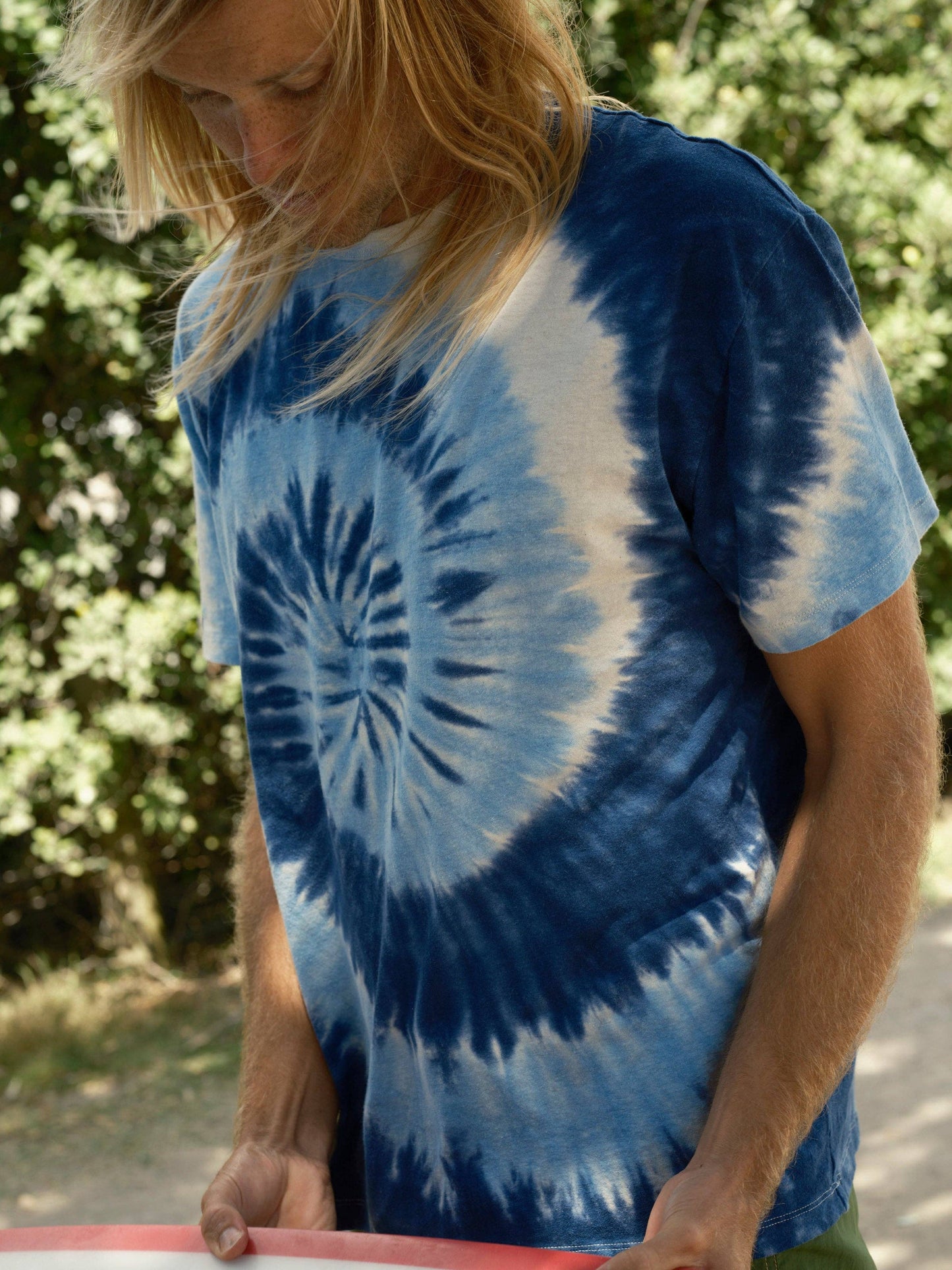 Hemp Tee: Indigo Tie-Dye