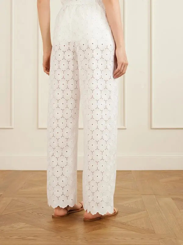 Pamina Pant | Dolce Broderie White
