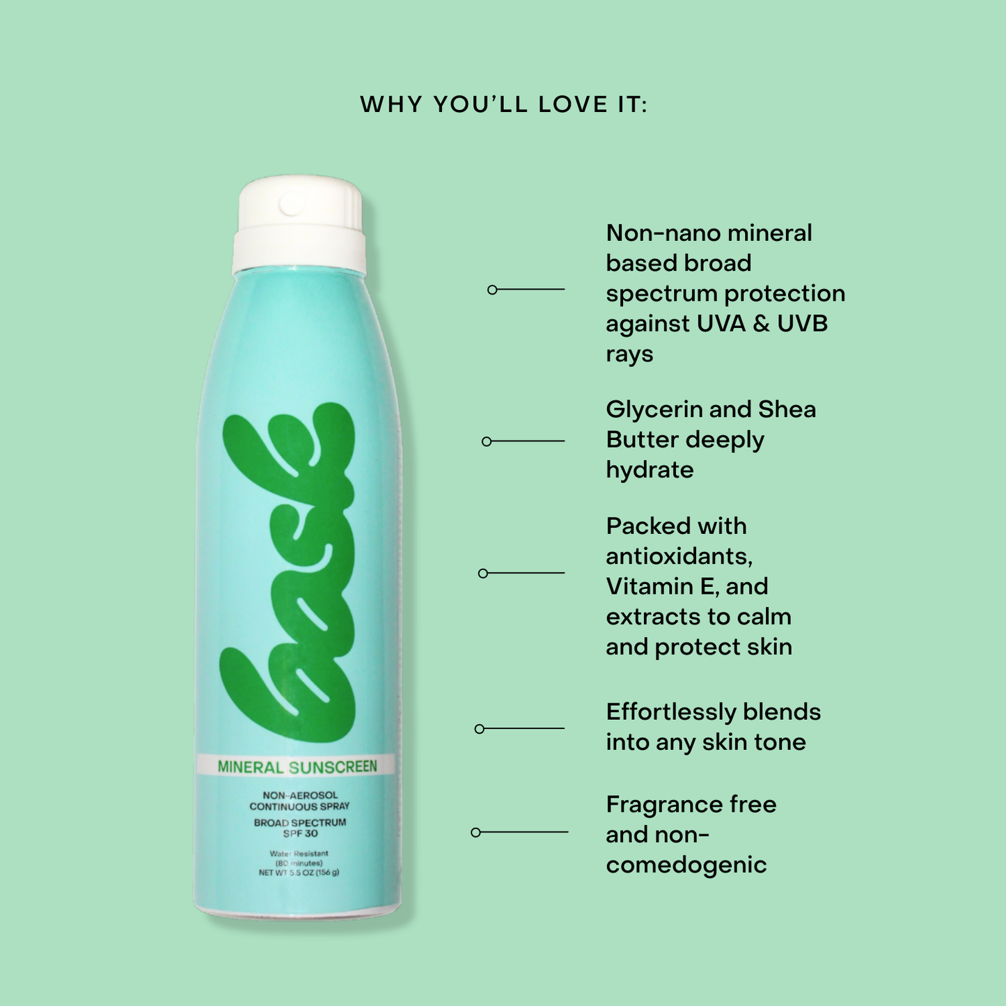 Bask Sunscreen - Bask SPF 30 Mineral Non-Aerosol Spray - Reef Safe Sunscreen