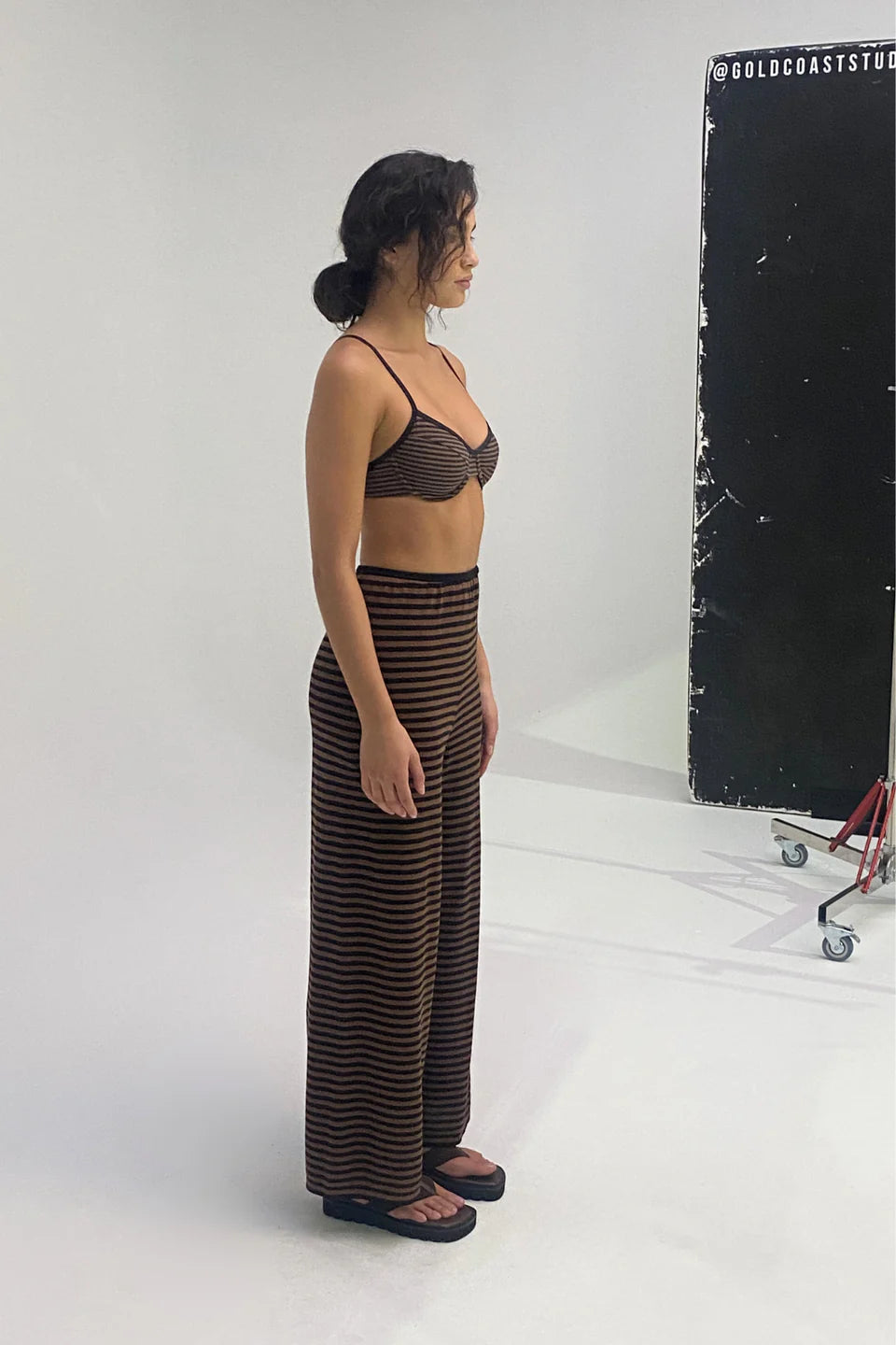 Knit Pant | Brown Stripe