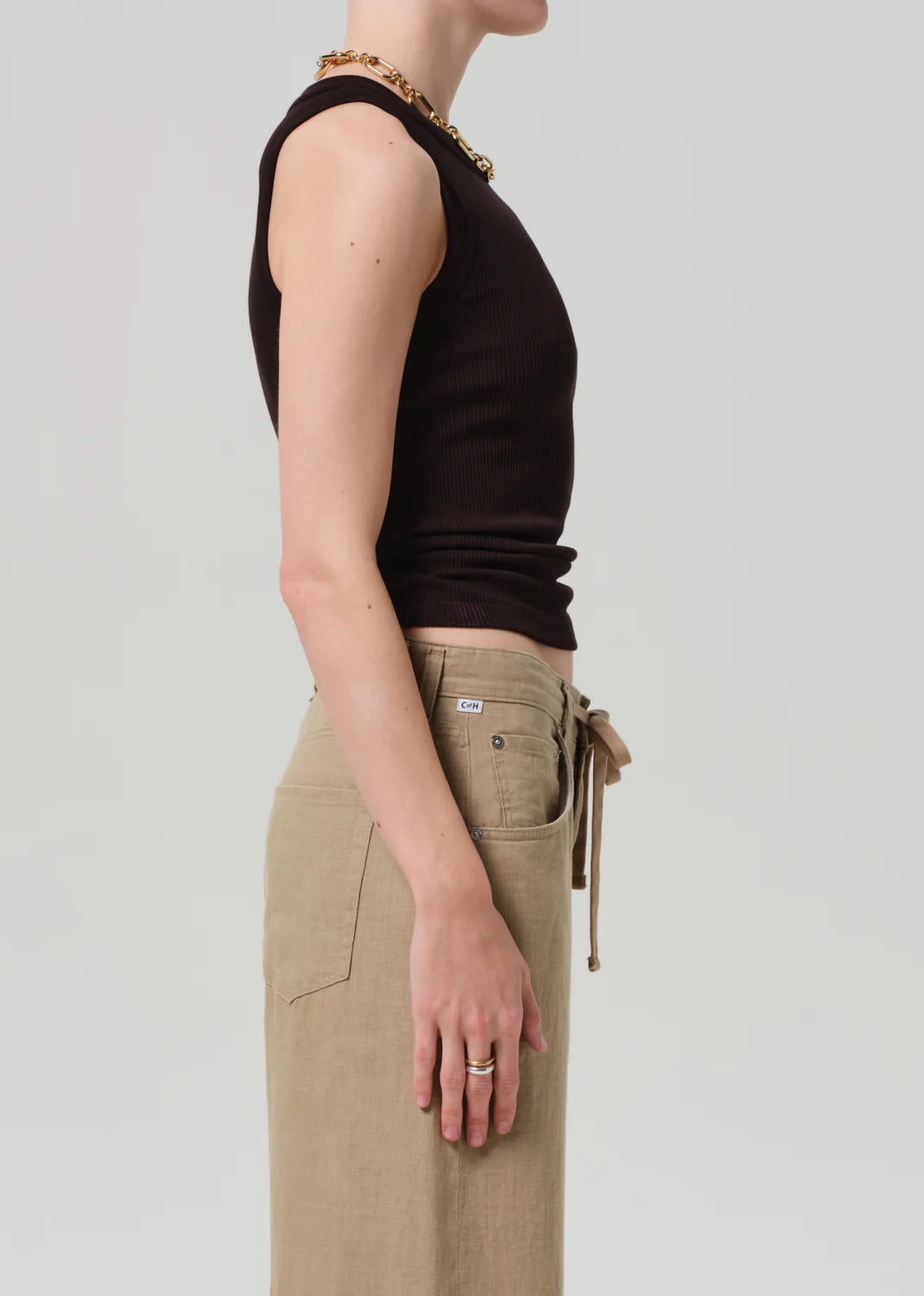 Isabel Rib Tank | Chocolate