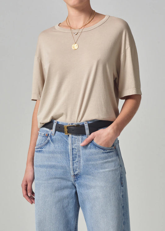 Elisabetta Relaxed Tee In Taos Sand