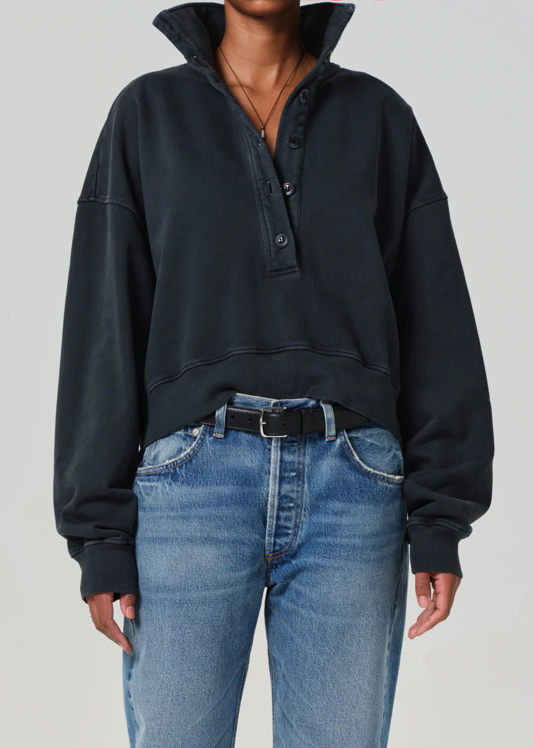 MIRELLE FUNNEL NECK | CHARCOAL
