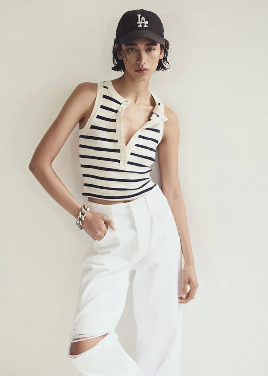 Caralyn Tank In Azure Stripe