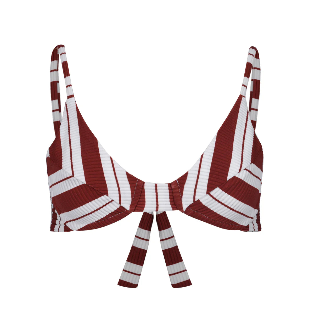 The Amalfi Top  Hibiscus Stripe