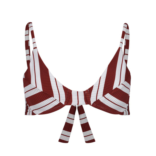The Amalfi Top  Hibiscus Stripe