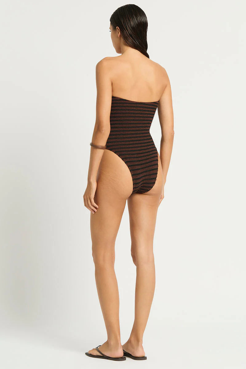 fane one piece  I carob Dot Stripe