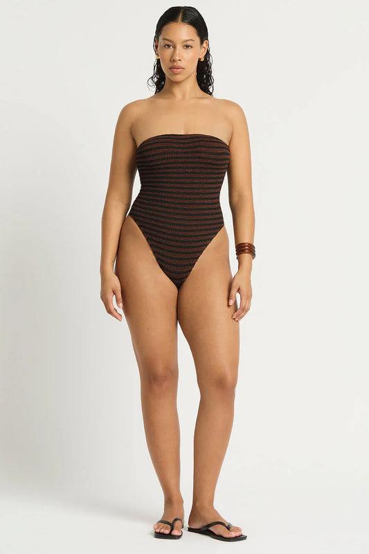 fane one piece  I carob Dot Stripe