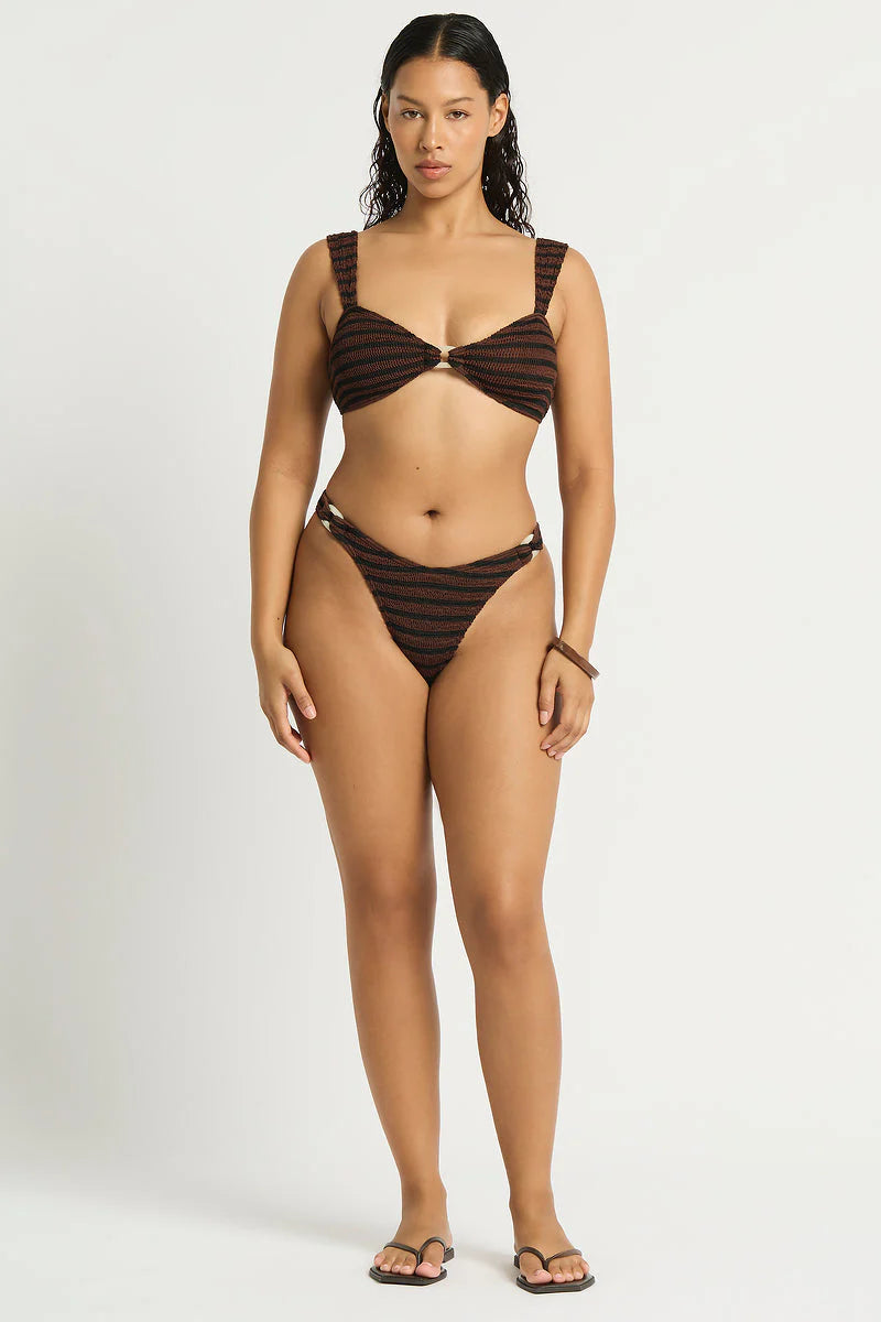 ring delphi crop | Carob dot Stripe