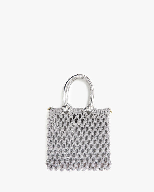 Bianca small tote | Silver