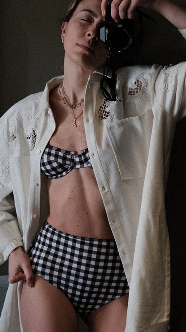 CLASSIC GINGHAM HIGH WAISTED PANT