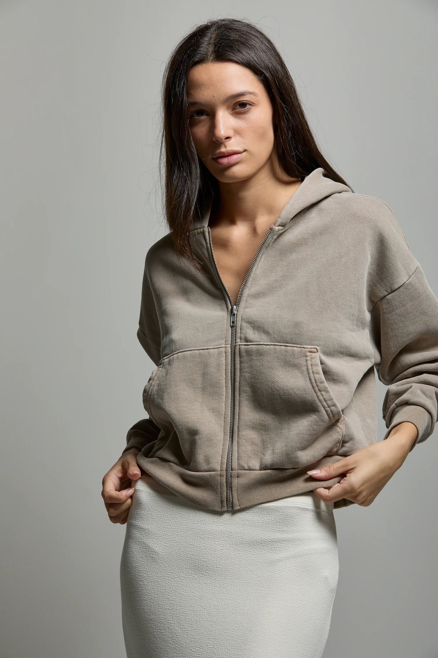 Rosie Zip Hoodie | Vintage mushroom