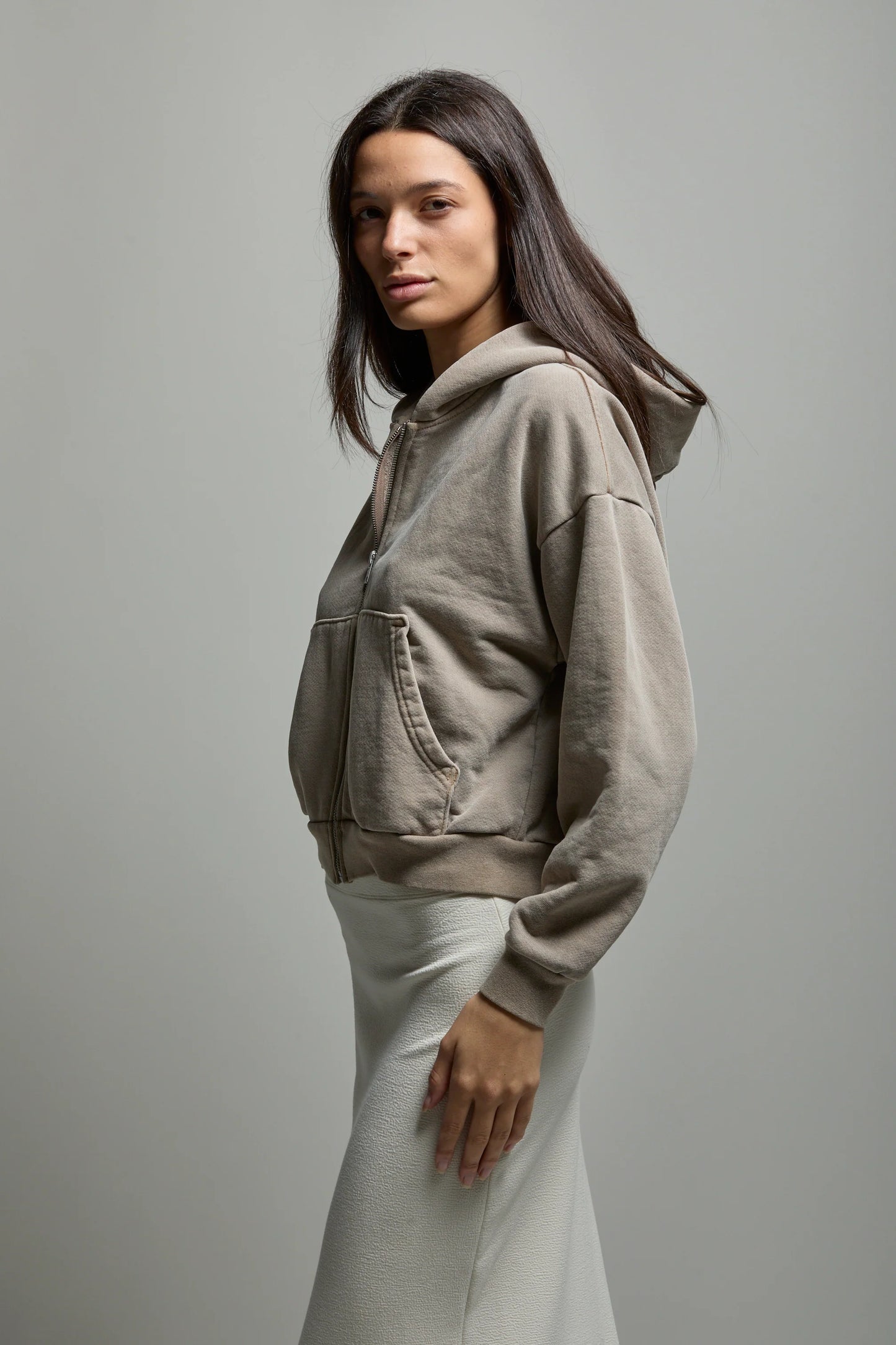 Rosie Zip Hoodie | Vintage mushroom