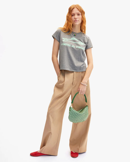 Classic Tee Grey Melange w/ Mist Liberez Les Sardines