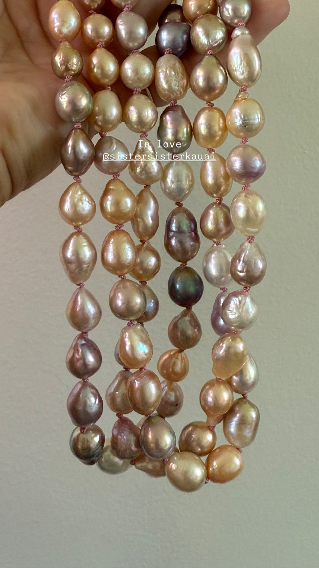 Pink Baroque Pearl Necklace