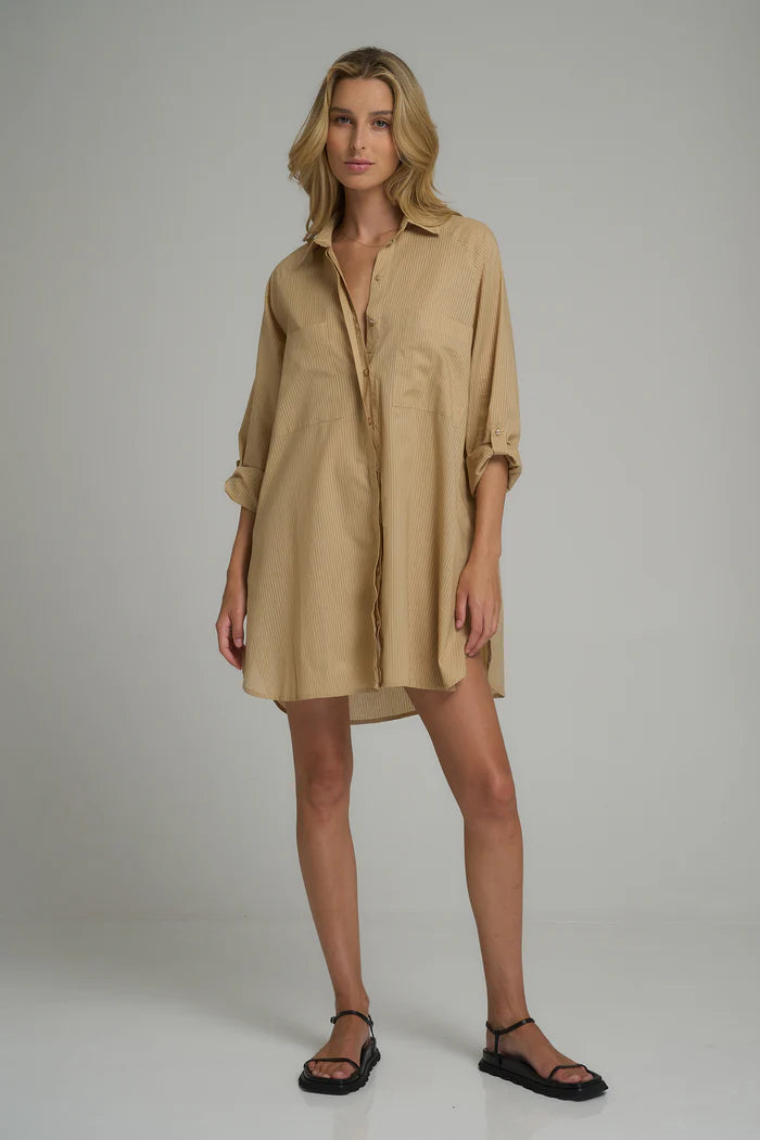 DALI SHIRT DRESS - CHAI