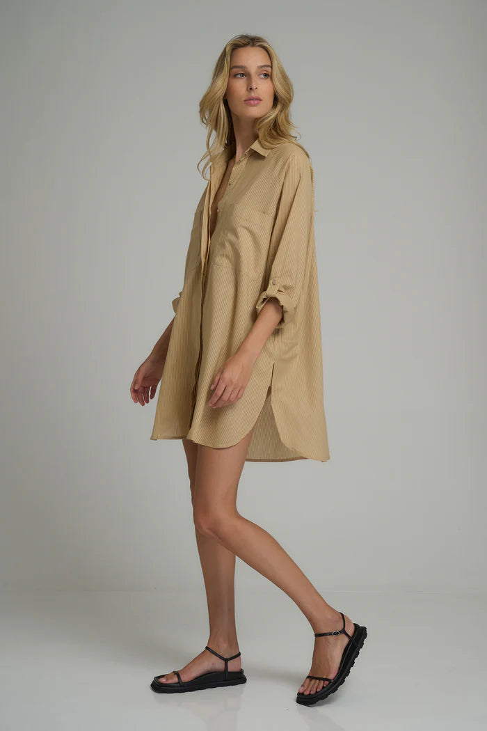 DALI SHIRT DRESS - CHAI