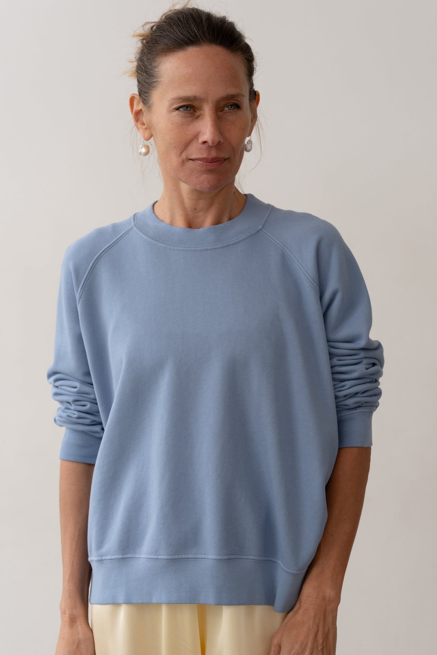 Eco Terry Crewneck | Cornflower