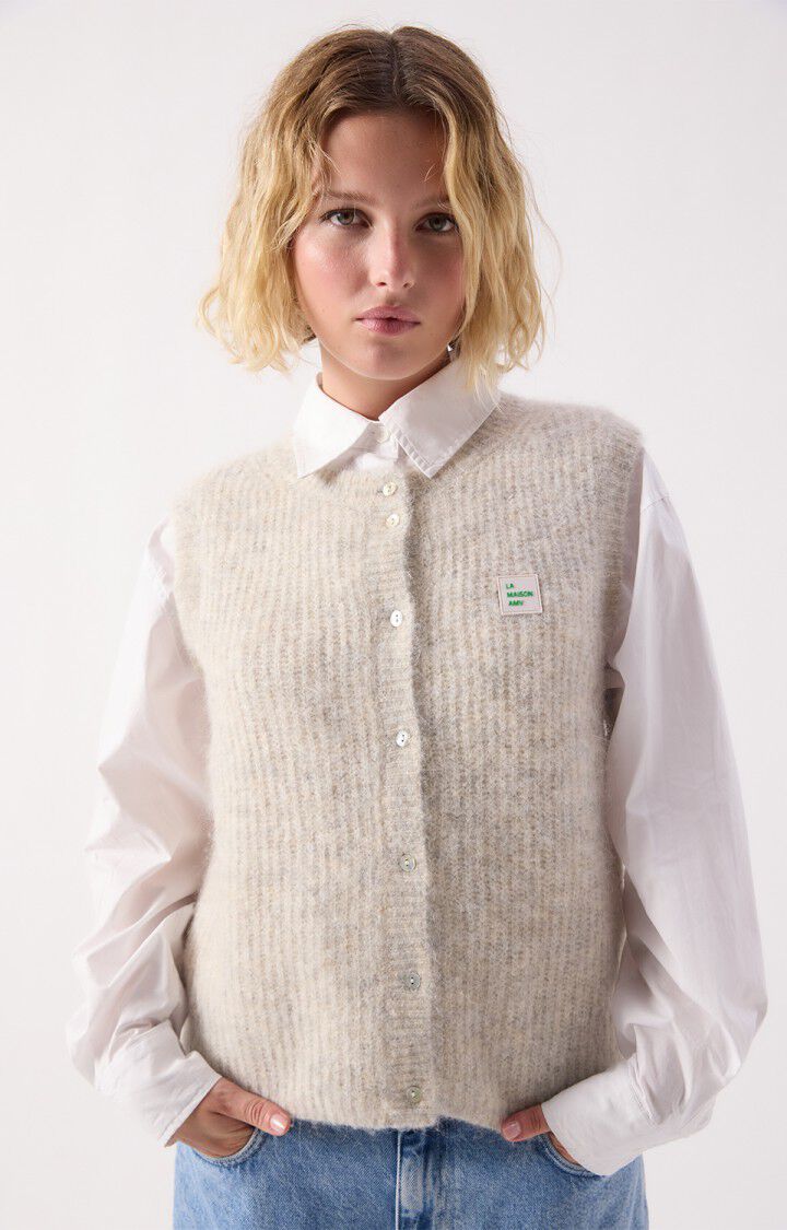 American Vintage Women's East Cardigan | Melange Powder Snow
