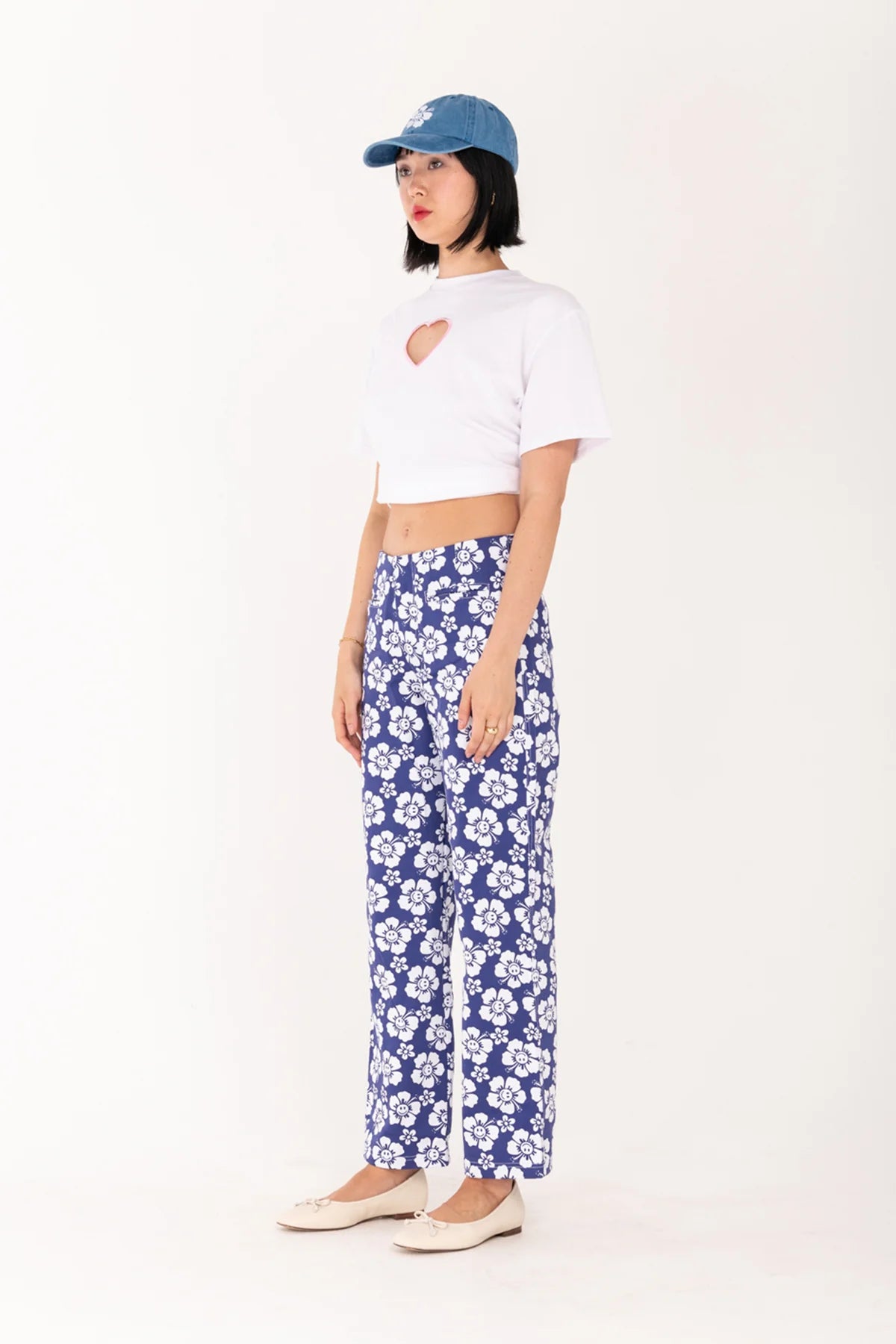 HAPPY HIBISCUS KOKOMO PANT | Blue and White