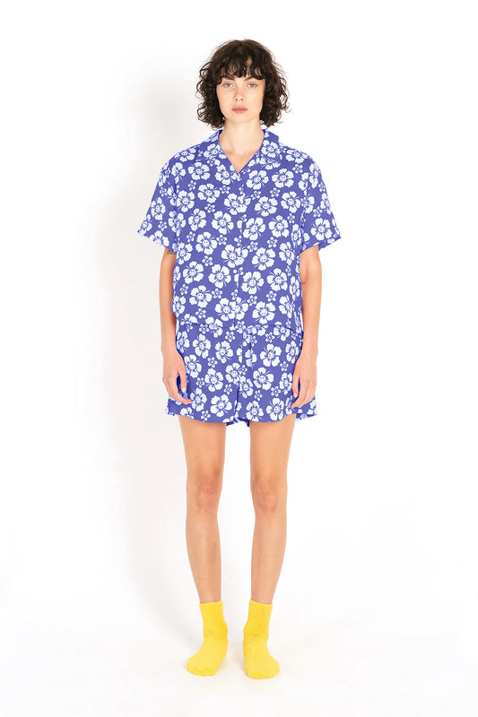 Happy Hibiscus Resort Set -  Blue/White