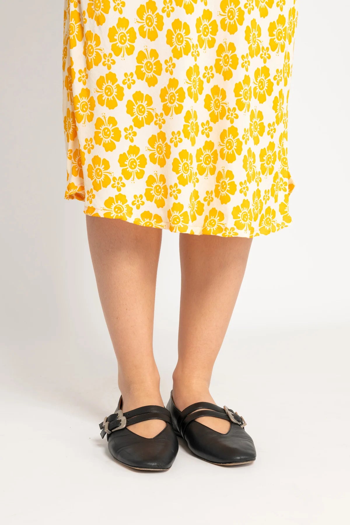 HAPPY HIBISCUS SLIP DRESS - SUNBLEACH