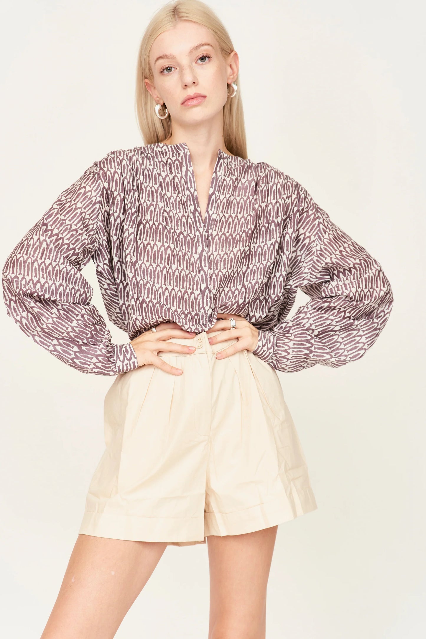 Florence Blouse in Grappa Minnows