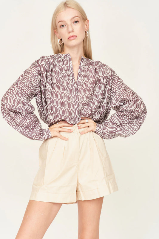 Florence Blouse in Grappa Minnows