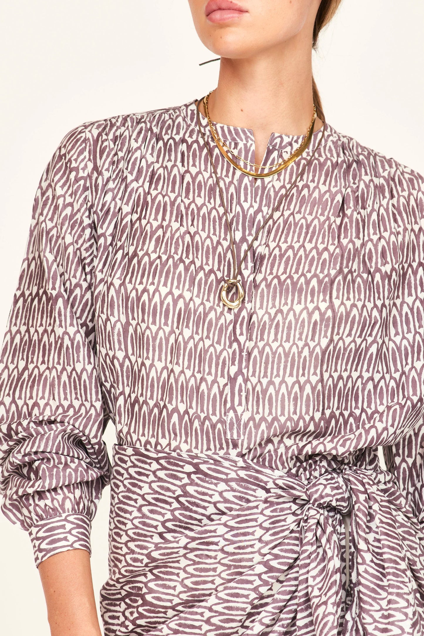 Florence Blouse in Grappa Minnows