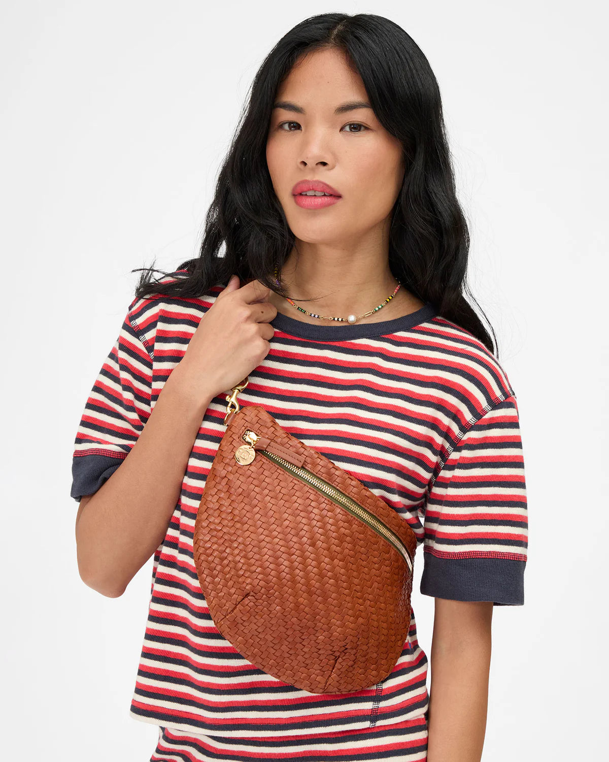 Grande Fanny | Hazelnut Woven Zig-Zag
