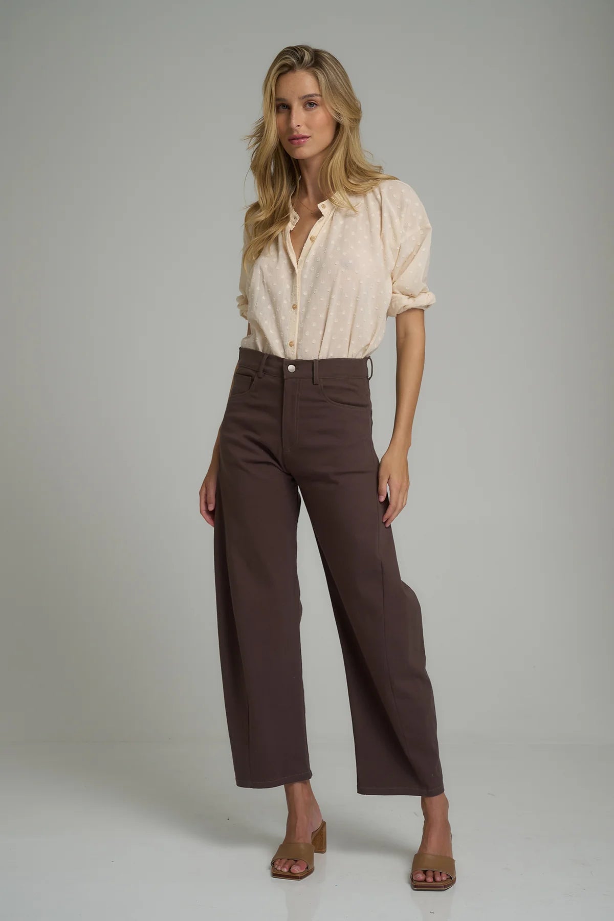 GUILDFORD COTTON PANT - CHOCOLATE