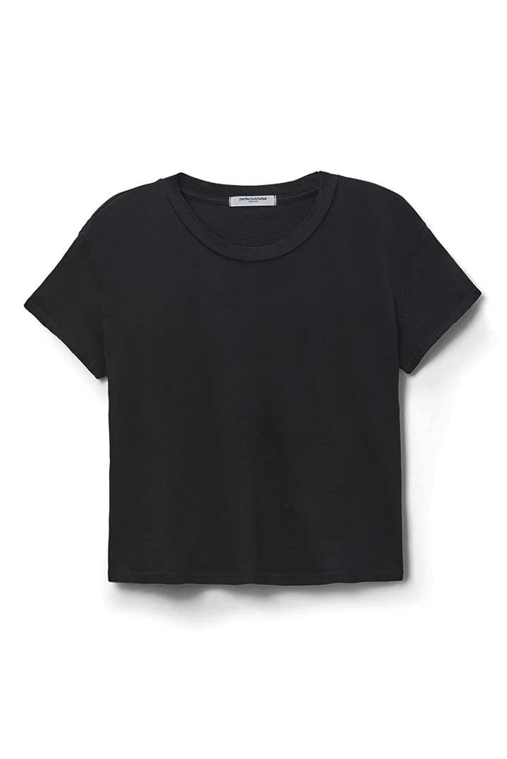 harley cotton boxy crewneck tee | True Black