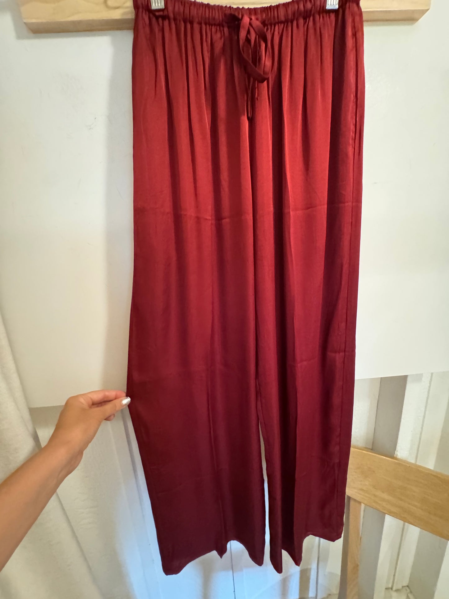 SOLANA PANTS | MERLOT RED