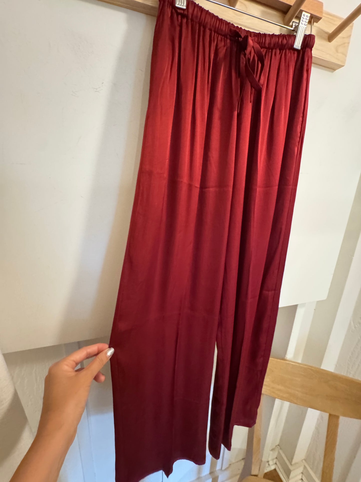 SOLANA PANTS | MERLOT RED