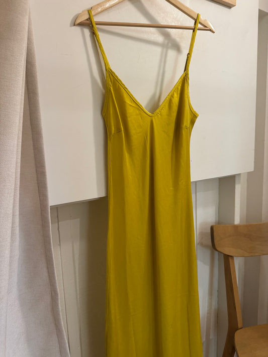 Jones Slip Dress | Charteuse