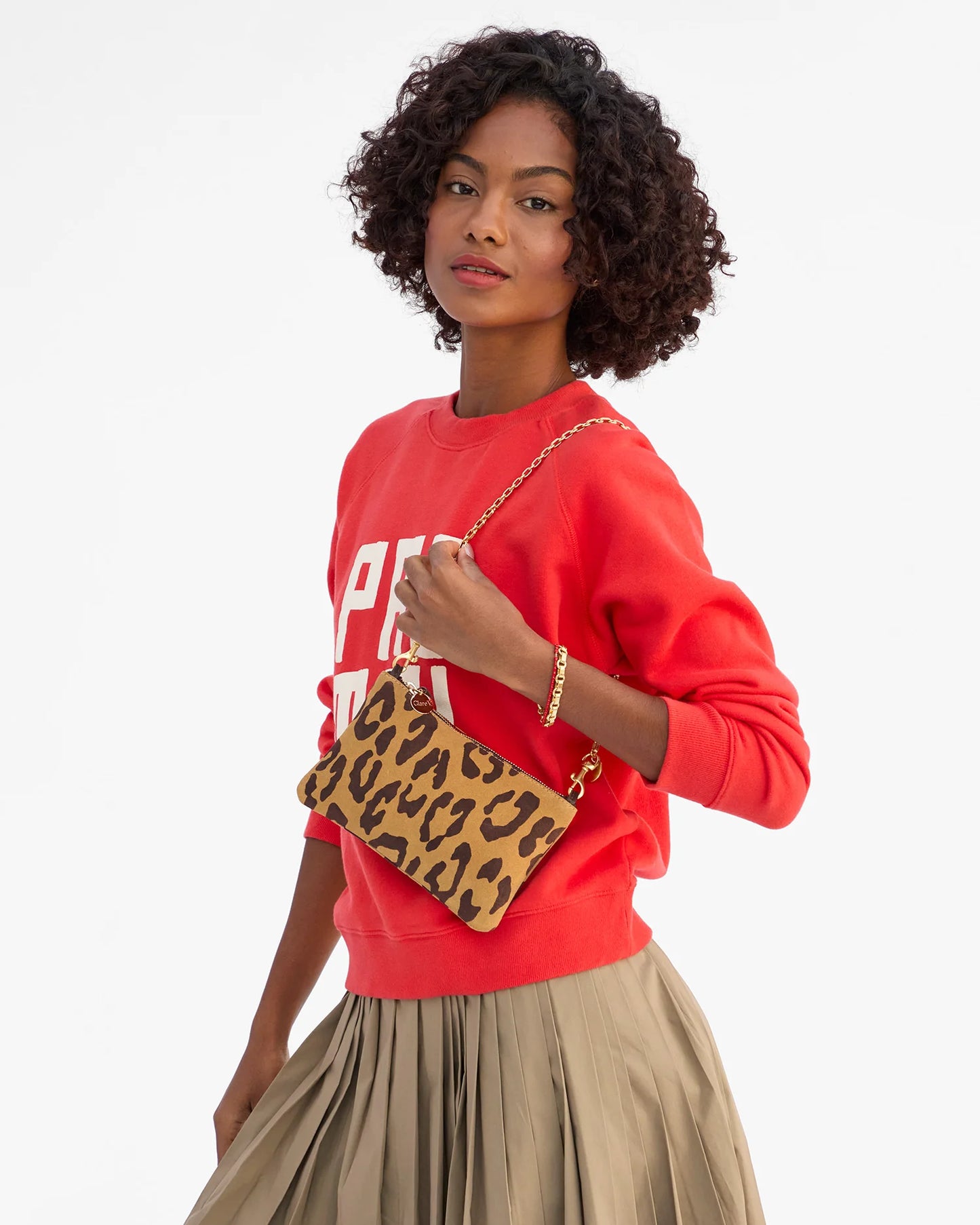 Wallet Clutch w/ Tabs | Lark/Brown Pablo Cat Suede
