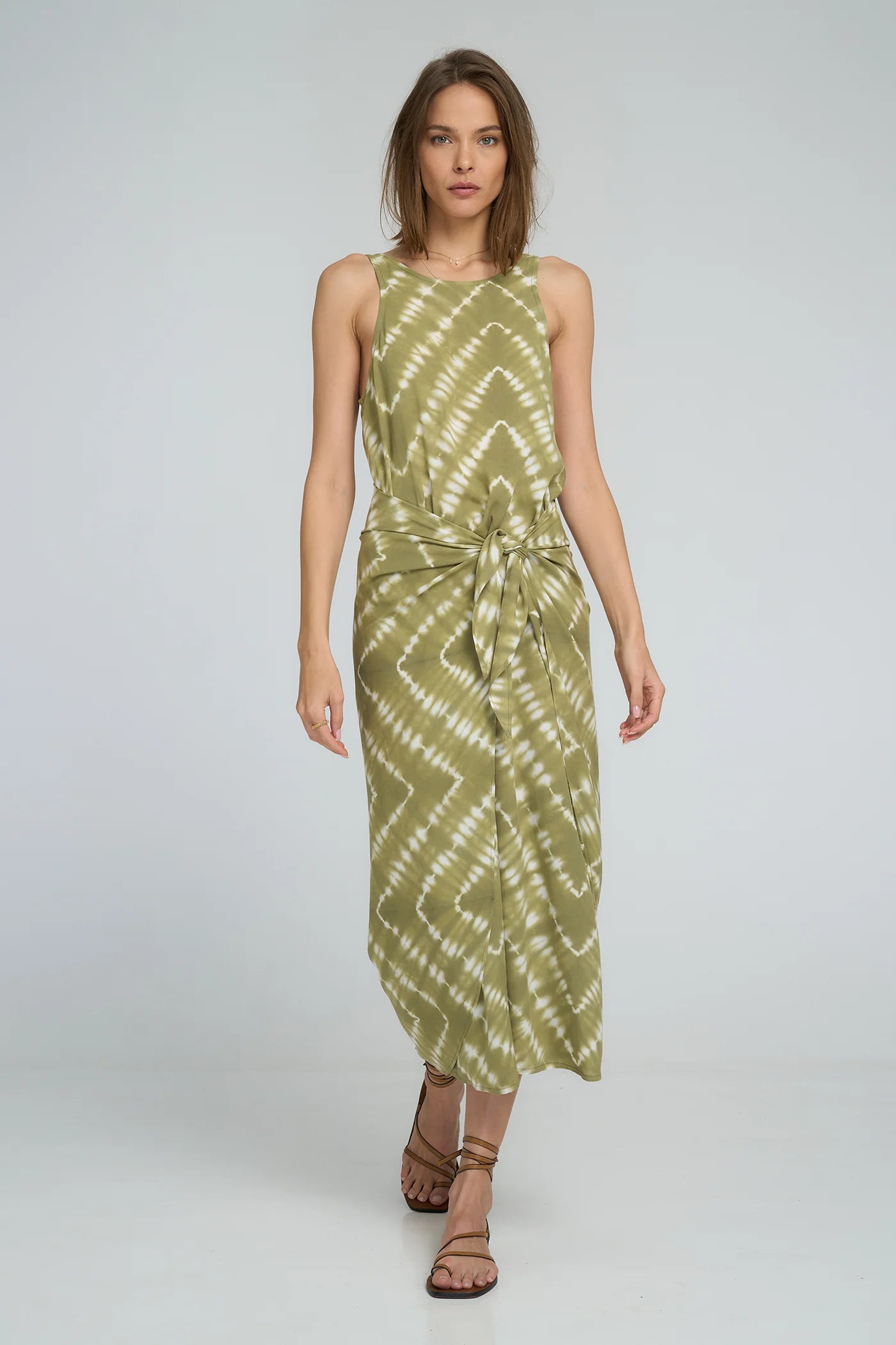 MARTINI DRESS - CELESTIAL TIE DYE/MATCHA