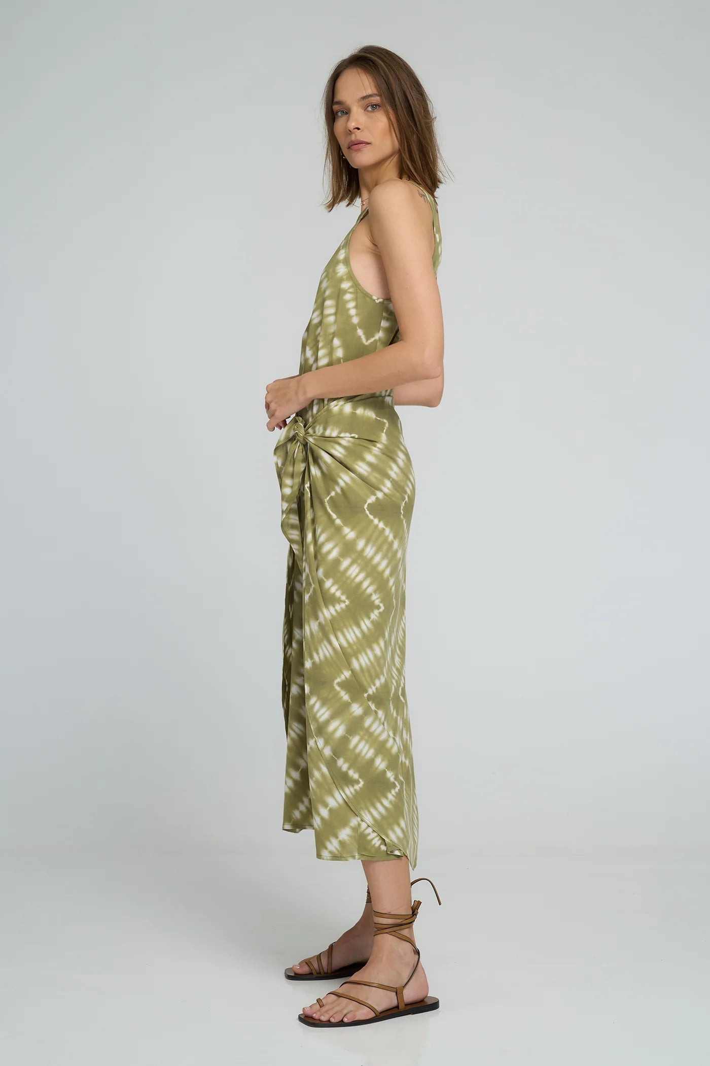 MARTINI DRESS - CELESTIAL TIE DYE/MATCHA