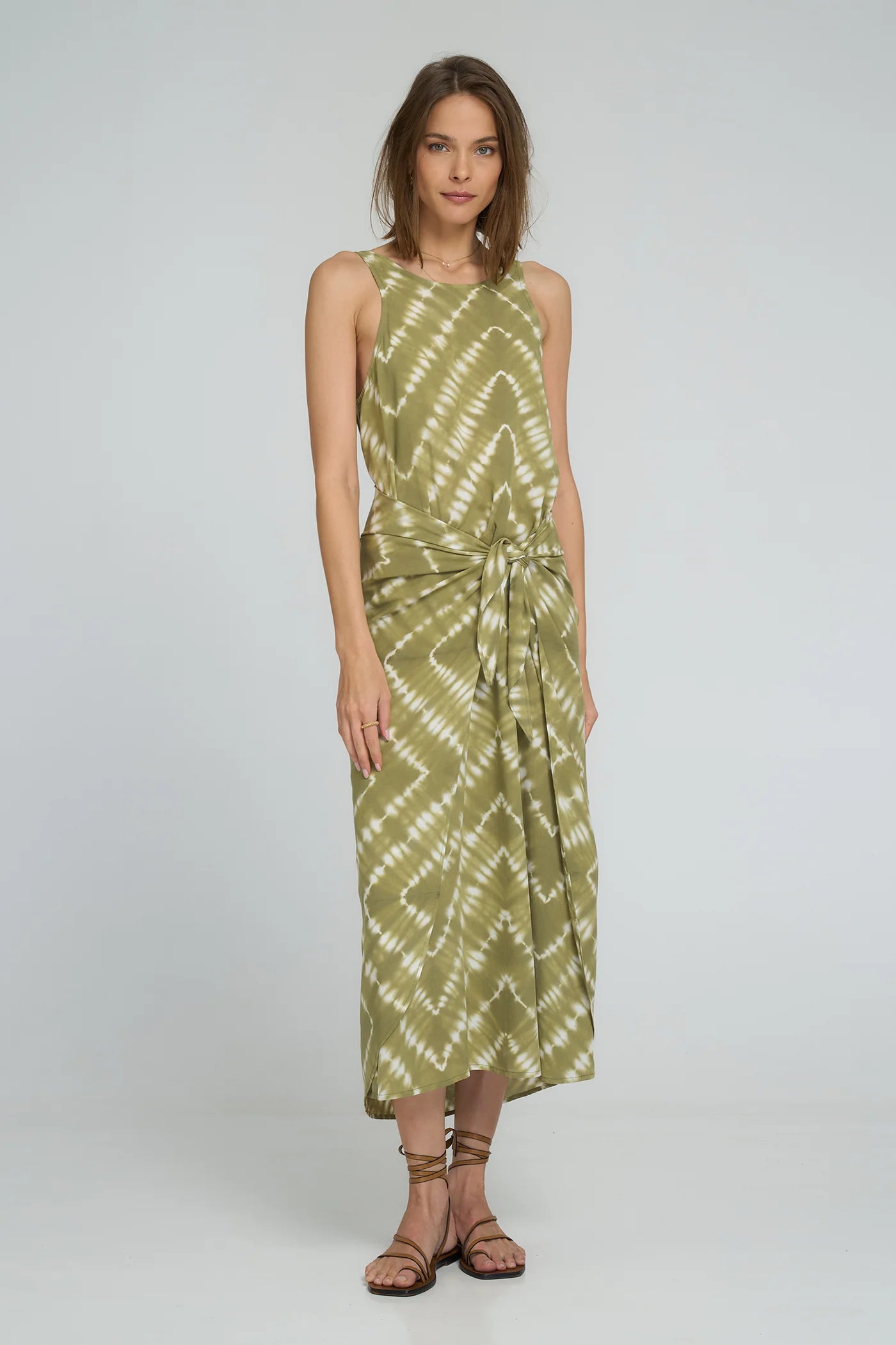 MARTINI DRESS - CELESTIAL TIE DYE/MATCHA