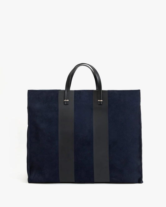 Simple Tote | Navy w/ Racing Stripes