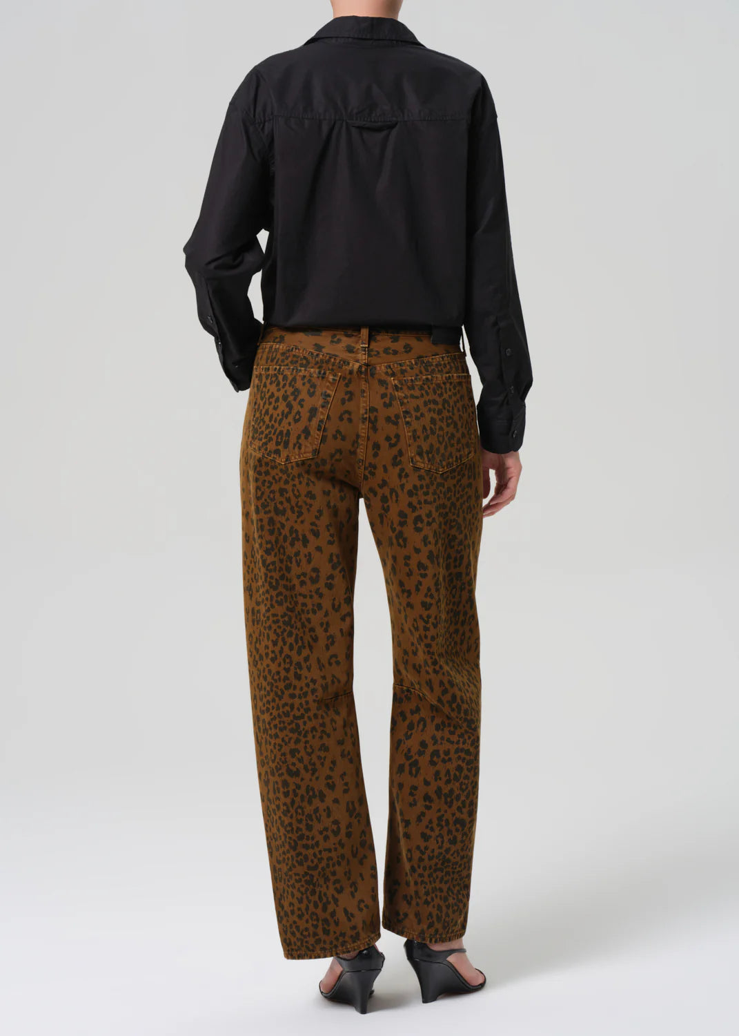 Miro Long Relaxed Jean In Sepia Cheetah