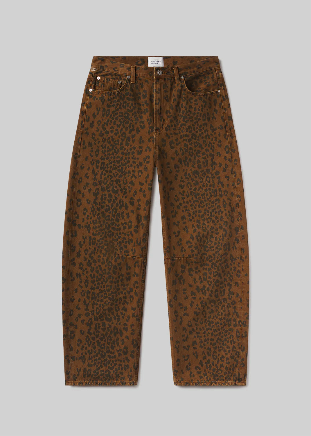 Miro Long Relaxed Jean In Sepia Cheetah