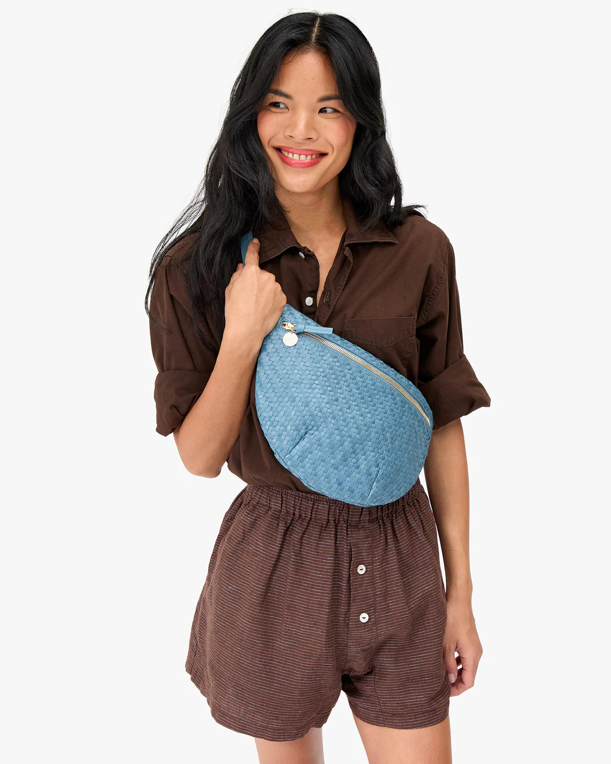Grande Fanny | Desert Blue Woven Zig-Zag