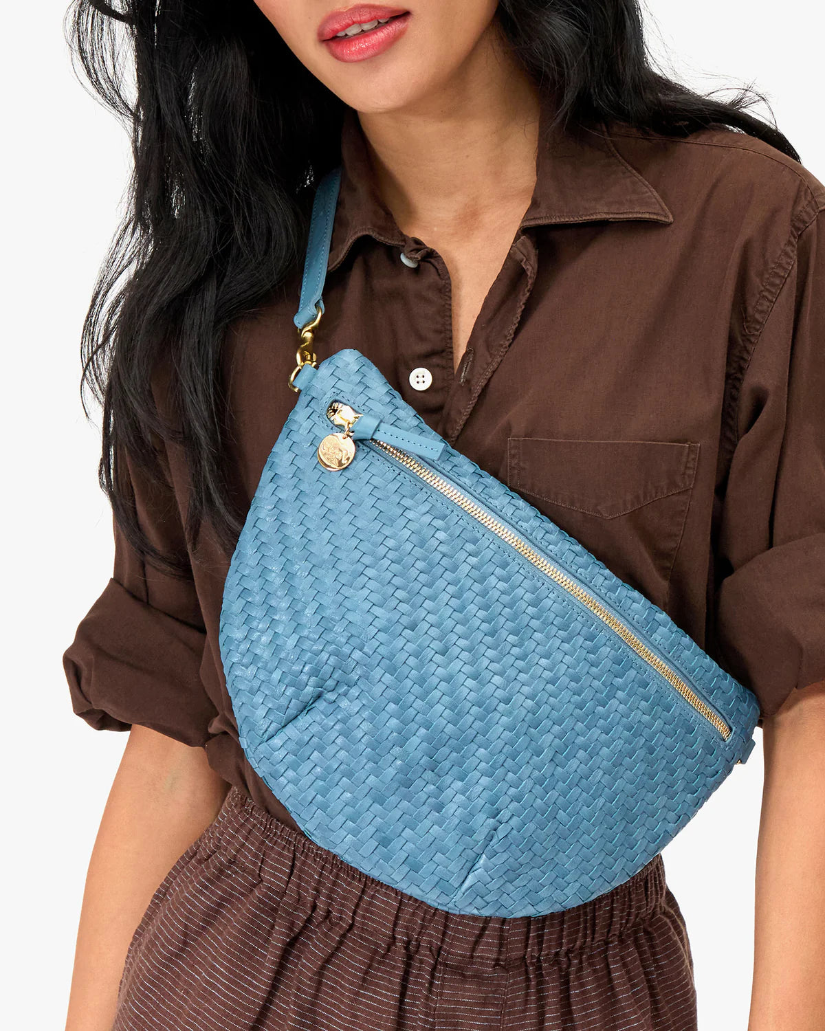 Grande Fanny | Desert Blue Woven Zig-Zag
