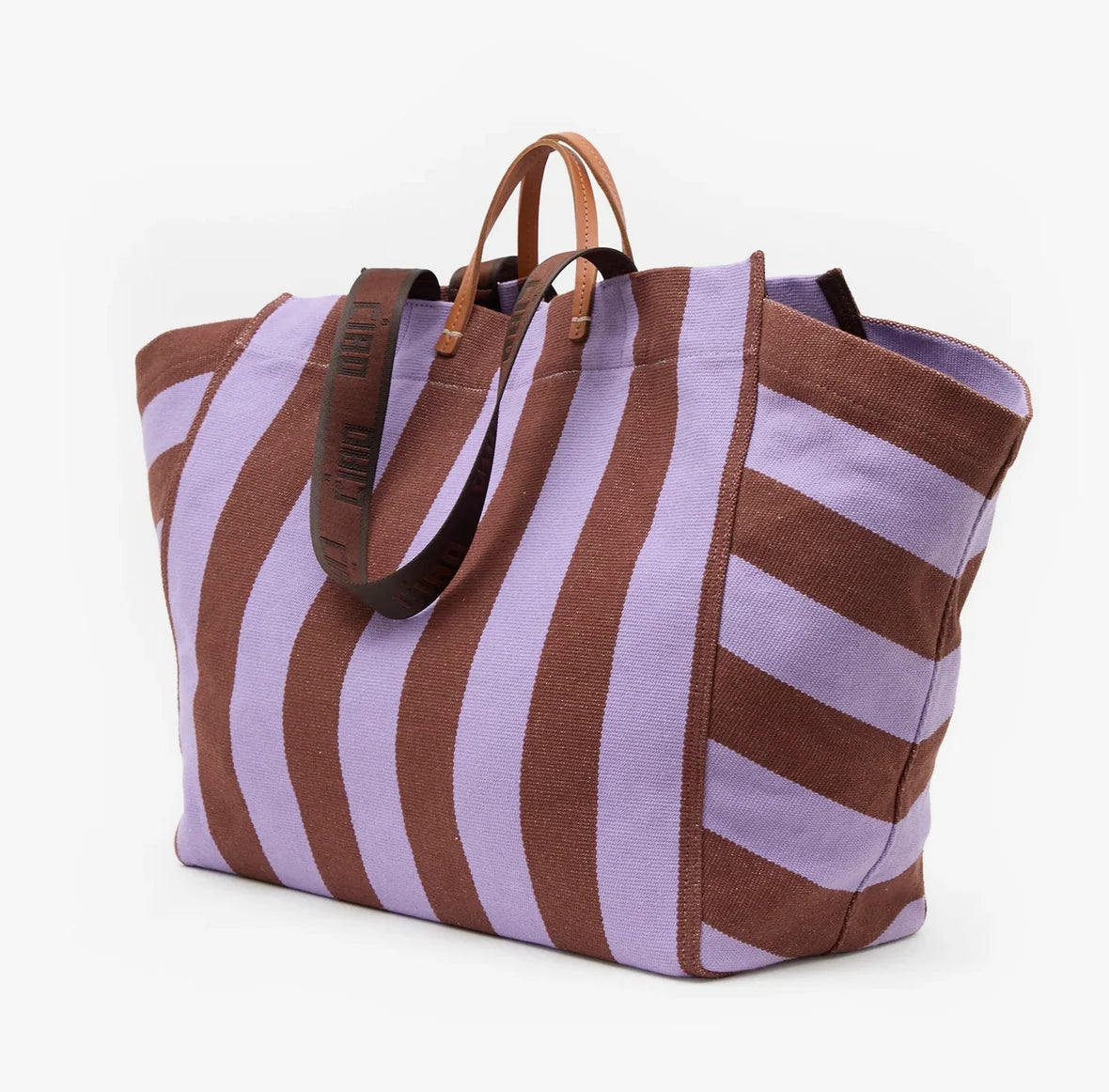 LA COTE TOTE HACARANDA/HAZELNUT CANVAS STRIPE