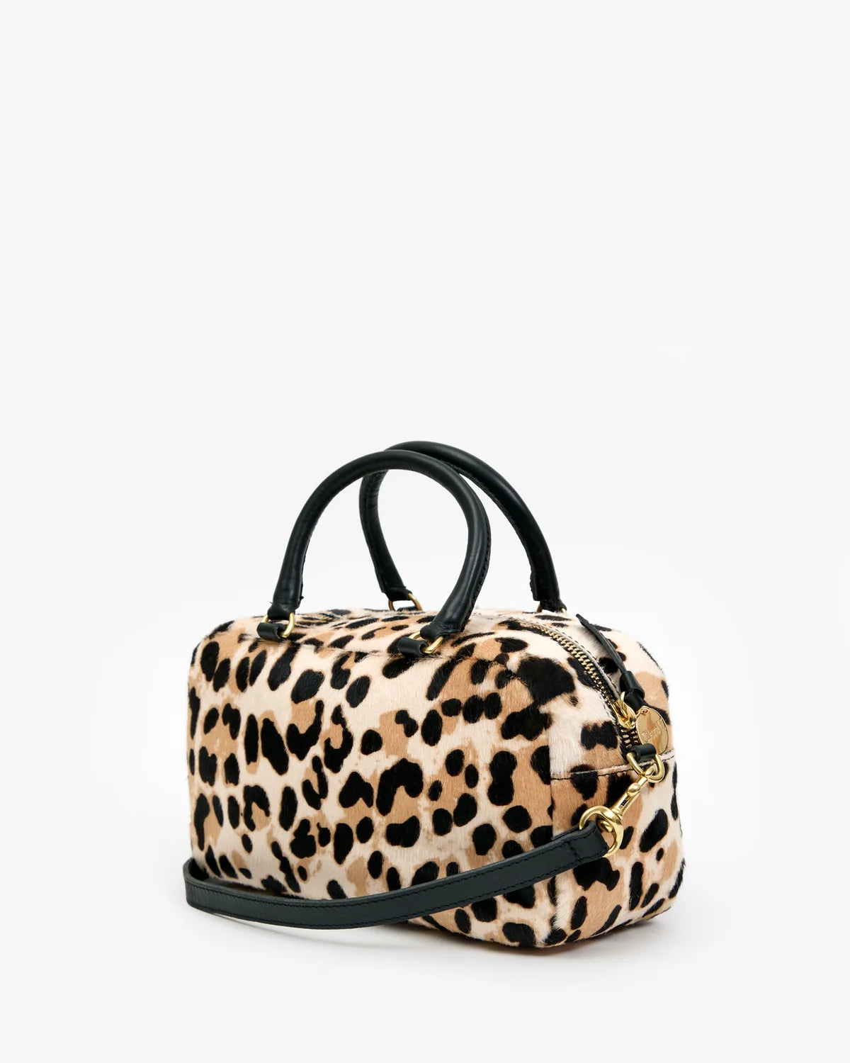 Petite Claudine | Snow Leopard Hair-On | Cream/Black
