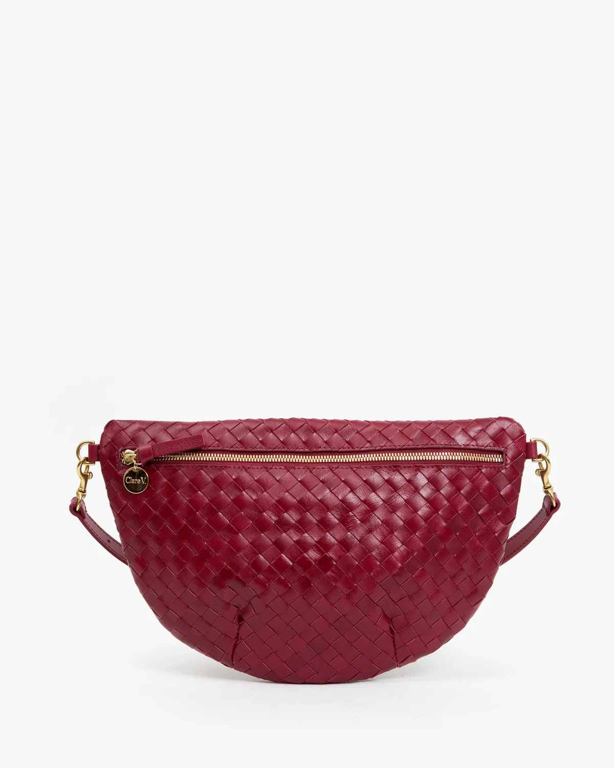 Grande Fanny | Medium Woven Diagonal | Garnet